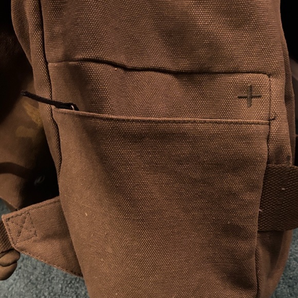 Stylish Brown Canvas Women's Backpack - Picture 5 of 7